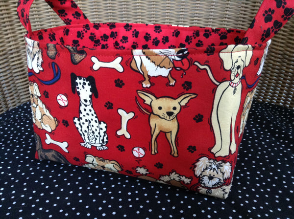 Fabric Basket Storage Bin Made From the Cutest Dog Fabric