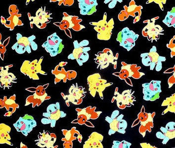 Fabric Basket Storage Bin Made from Pokemon Character Fabric