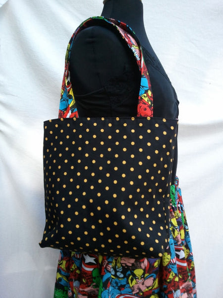 Tote Purse Bag Made From Avengers Fabric