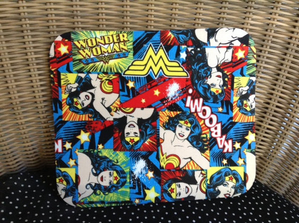 Fabric Computer Mousepad Made With Wonder Woman Fabric